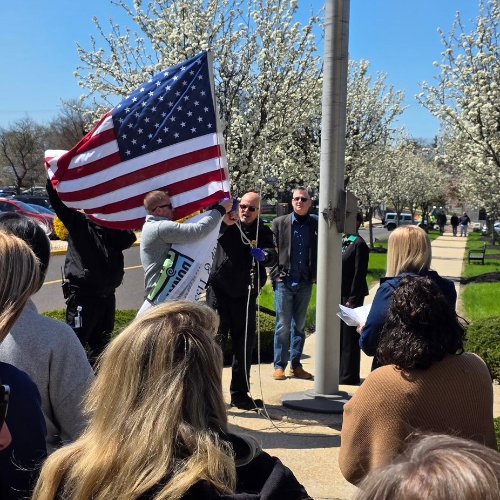 Pottstown Hospital holds Organ Donation Awareness Flag Raising Ceremony with HAP and Gift of Life